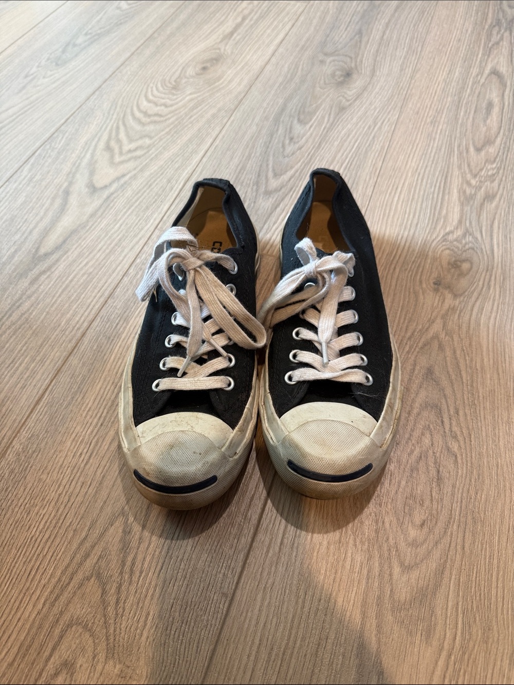 Converse Black Canvas Low-Top Sneakers with White Soles